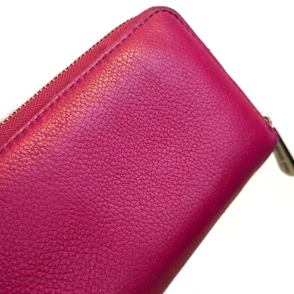 Michael Kors Pink Pebble Leather Wallet - Picture 16 of 16